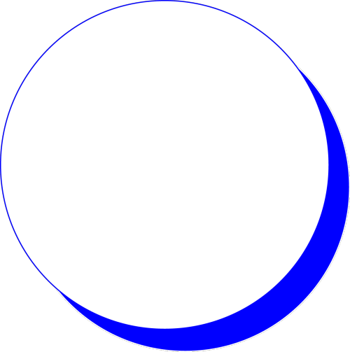 Art Sad Design Dark Blue Glow Geometric Shades Circle - Circle (500x503)