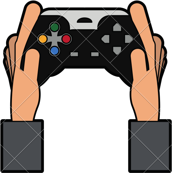 Holding Video Game Controller - Controller In Hands (800x800)