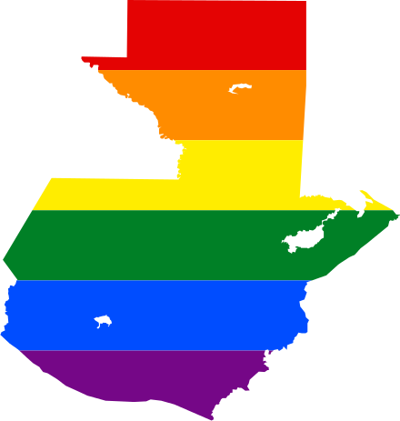 Lgbt Flag Map Of Guatemala - Map And Flag Of Guatemala (440x463)