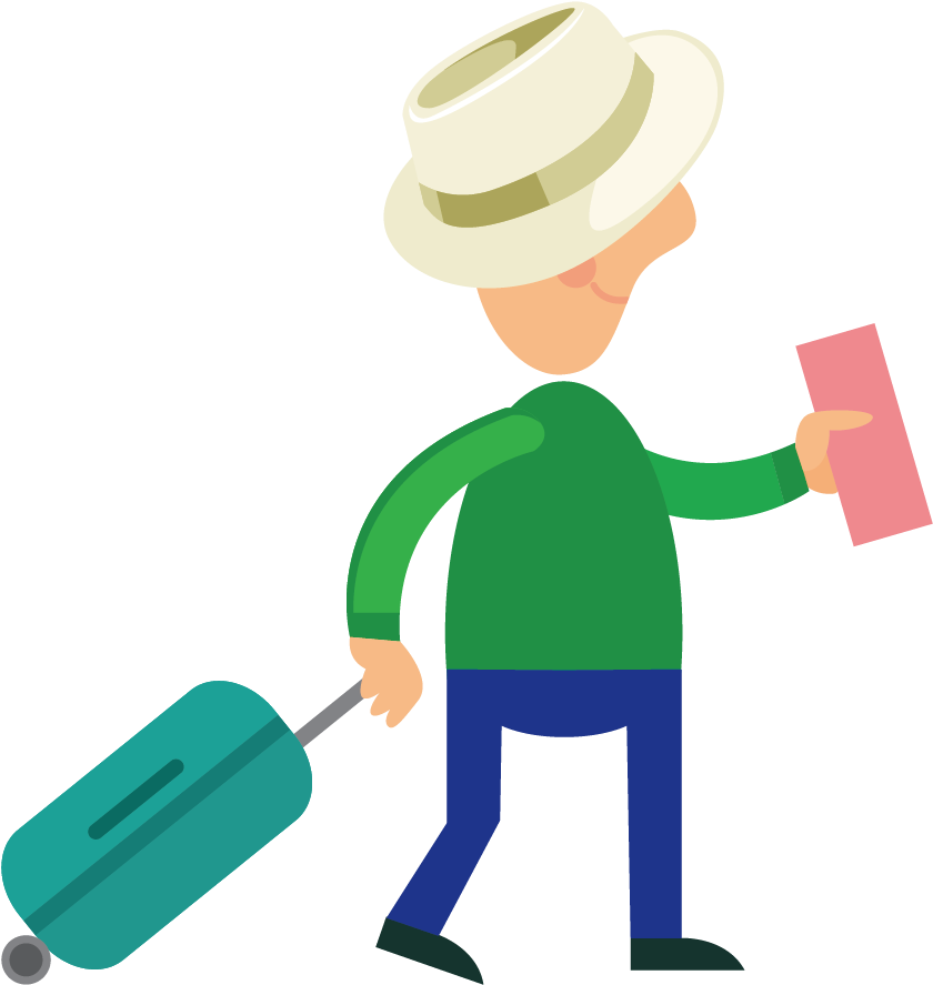 1 Of More - People With Luggage Cartoon (1240x984)