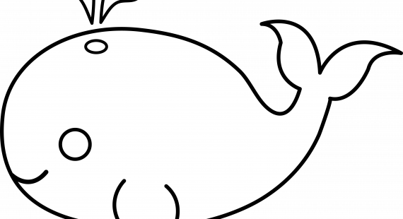 Soar Simple Fish Template Outline Clip Art Clipart - Drawing (570x310)