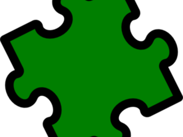 Green Clipart Puzzle - Clip Art (640x480)