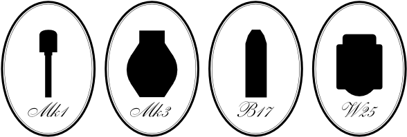 Physics Package Silhouettes Of Some Of The Early Nuclear - Nuclear Weapon Shape (600x209)