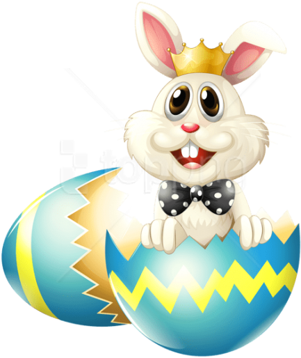 Free Png Download Easter Bunny With Crownpicture Png - Rabbit Smiling (480x553)