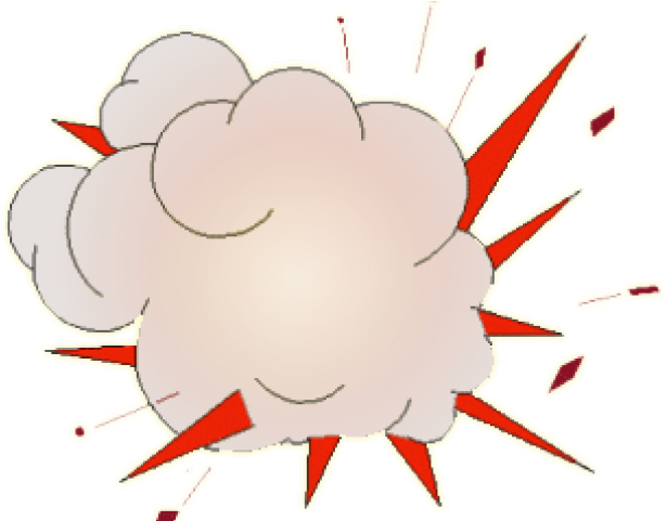 Explosions Clipart Cartoon Gun - Explosion Clip Art (640x480)