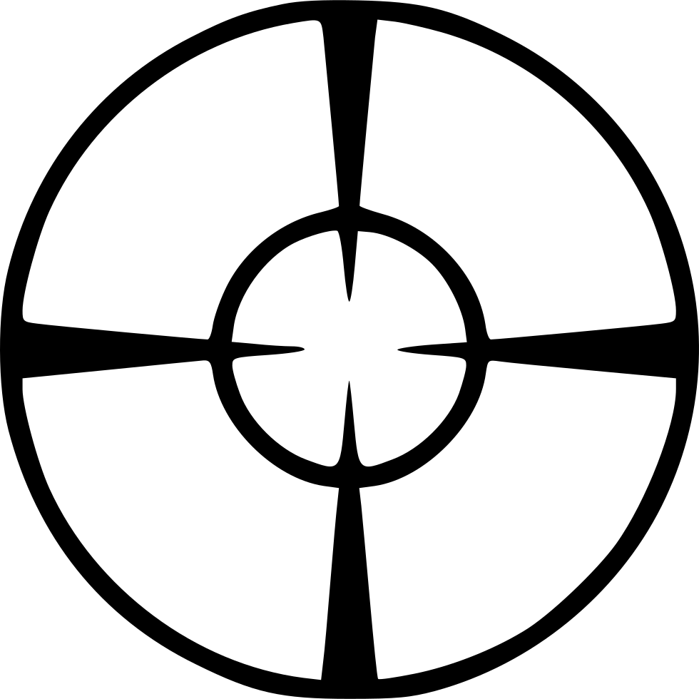 Circle Cross Gun Hunting Sight Sniper Target Comments - Center Of Gravity Mark (980x980)