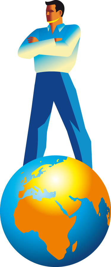 Top Of The World Man Wall Sticker - Top Of The World Man Wall Sticker (374x895)