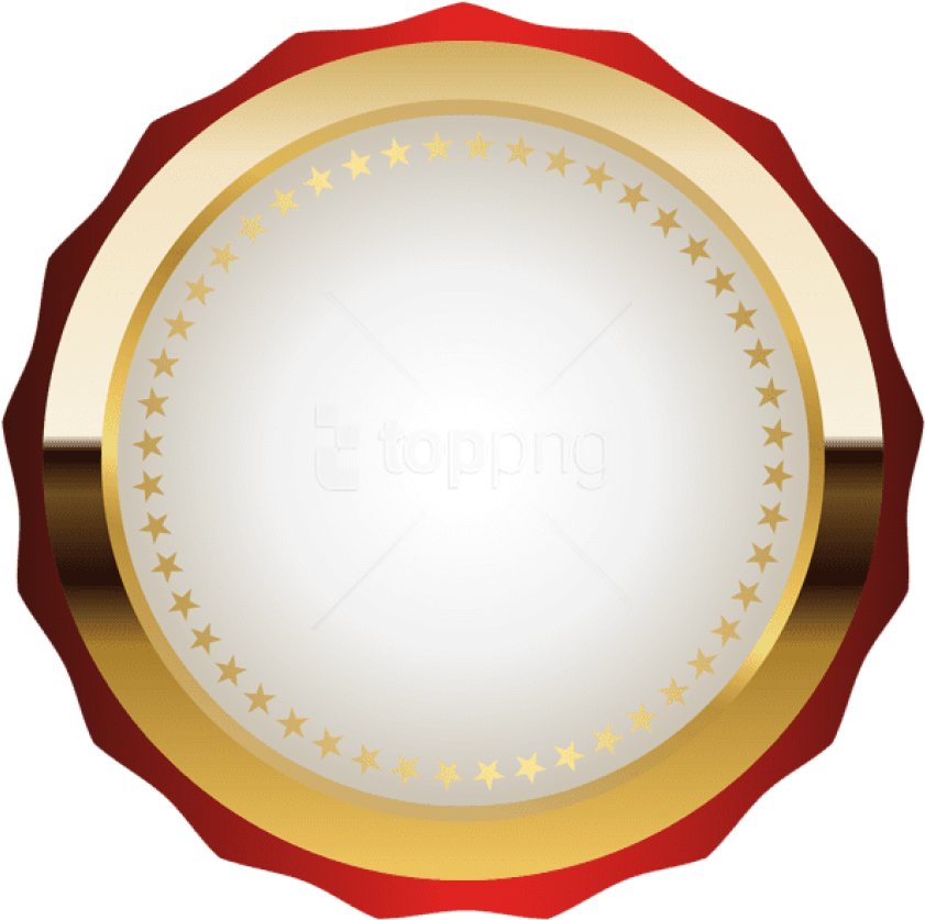 Free Png Download Seal Badge Red Gold Clipart Png Photo - Gold And Red Seal (850x846)