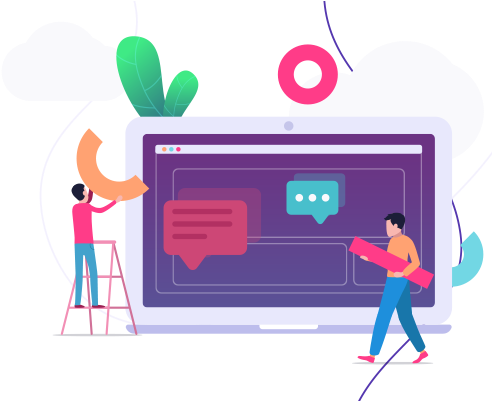 Web Design Company - Web Designer Portfolio Illustration (516x400)