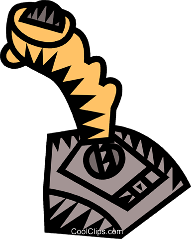 Joystick Royalty Free Vector Clip Art Illustration - Joystick Royalty Free Vector Clip Art Illustration (384x480)