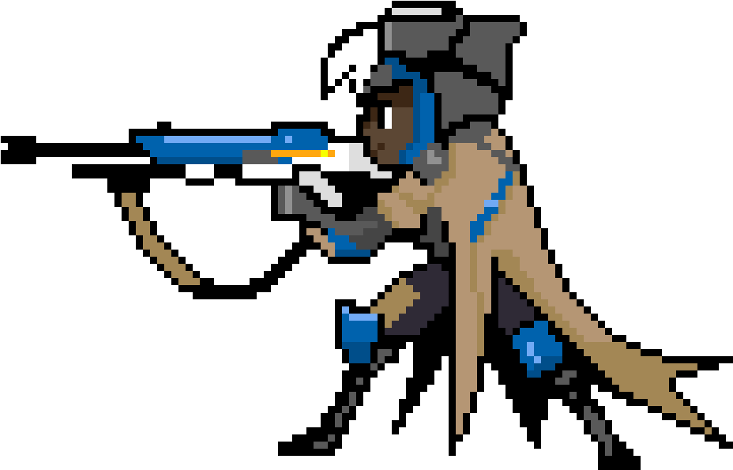 Clipart Royalty Free Stock Ana Maker - Overwatch Ana Pixel Spray (1031x661)