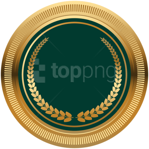 Free Png Download Green Gold Seal Badge Clipart Png - Transparent Gold Circle Png (480x480)