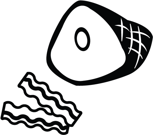 Bacon And Ham Icon - Bacon And Ham Icon (496x439)