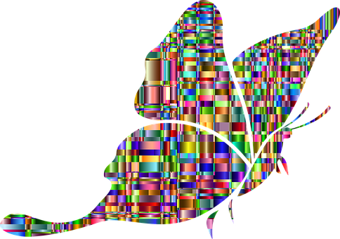 Colorful, Prismatic, Chromatic - Kareli Kağıtla Güzel Hayvan Resimleri (484x340)