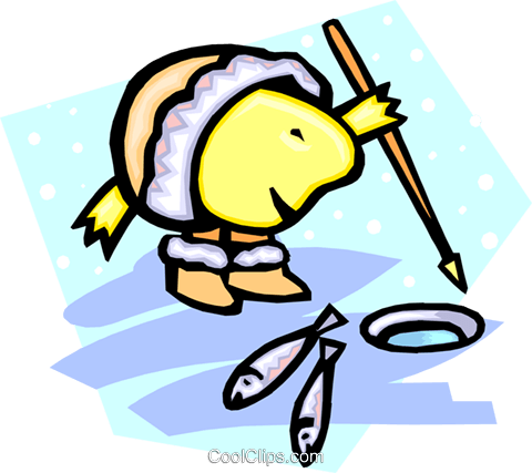 Inuit Ice Fisher Royalty Free Vector Clip Art Illustration - Inuit Ice Fisher Royalty Free Vector Clip Art Illustration (480x427)