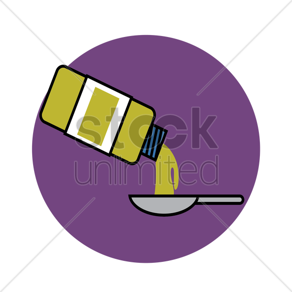Bottle Pouring Syrup In Vector Image Graphic - Bottle Pouring Syrup In Vector Image Graphic (600x600)