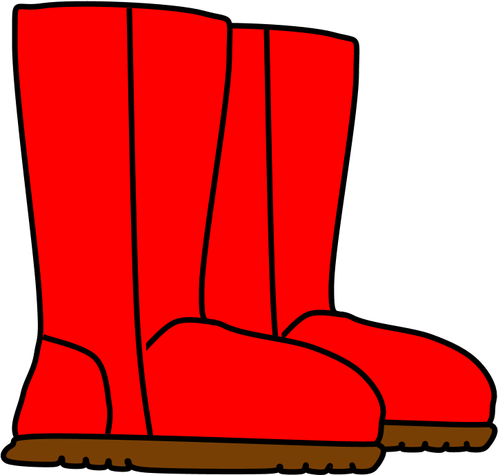 Boots, Snow, Rain, Red - Green Boot Clip Art (816x1056)