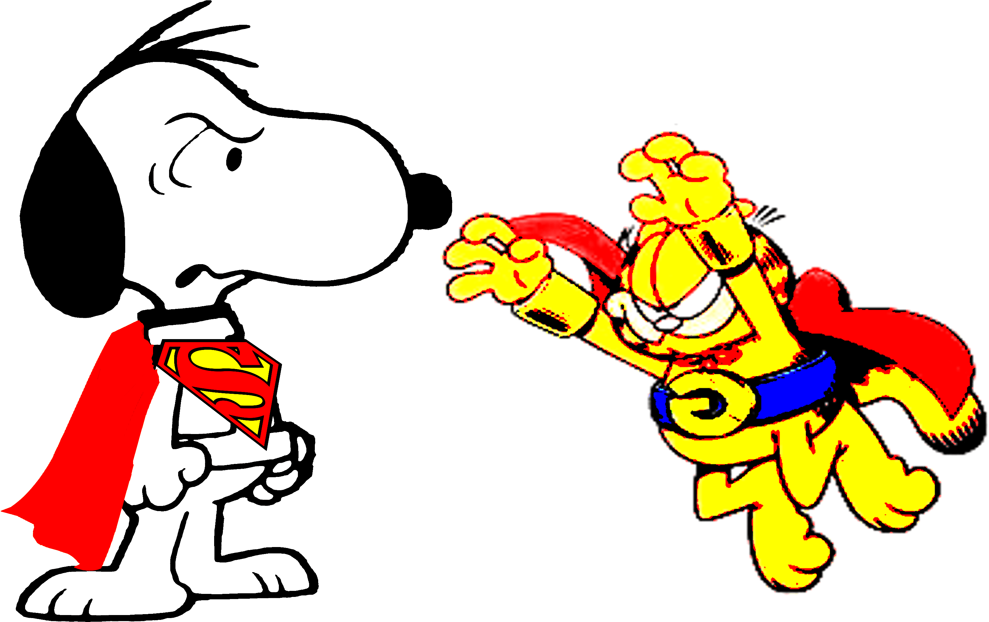 Garfield Vs Snoopy - Super Snoopy Png (3512x2248)
