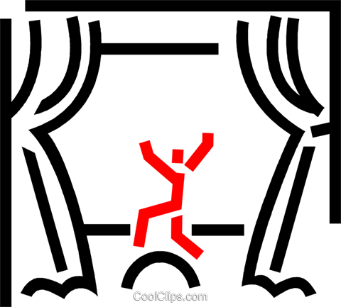 Stage Performers Royalty Free Vector Clip Art Illustration - Stage Performers Royalty Free Vector Clip Art Illustration (480x433)