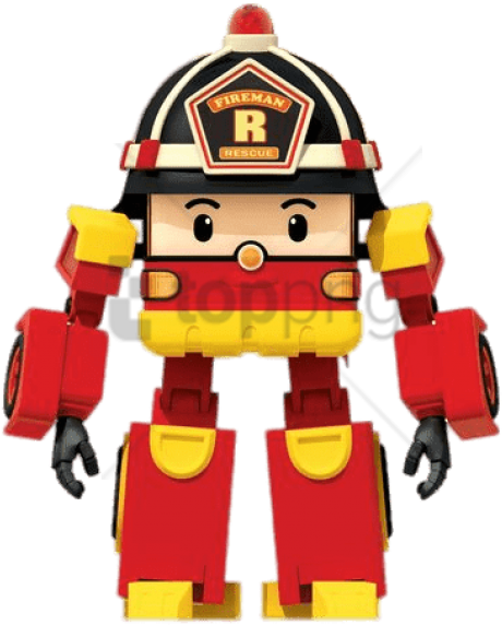 Free Png Download Robocar Poli Character Roy The Fireman - Robocar Poli (480x605)