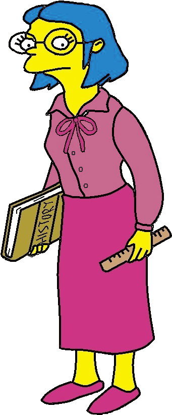 Elizabeth Hoover Blue Hair - Hoover Los Simpson (511x866)