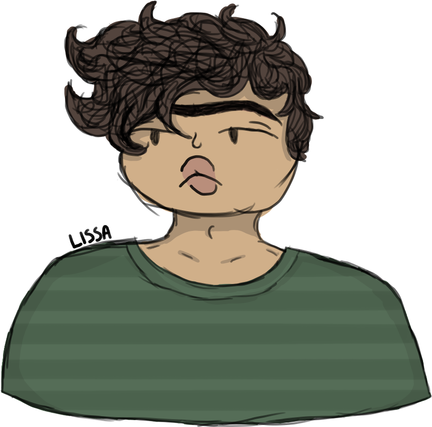 Guy With A Unibrow By Little Lissa - Cartoon (910x910)