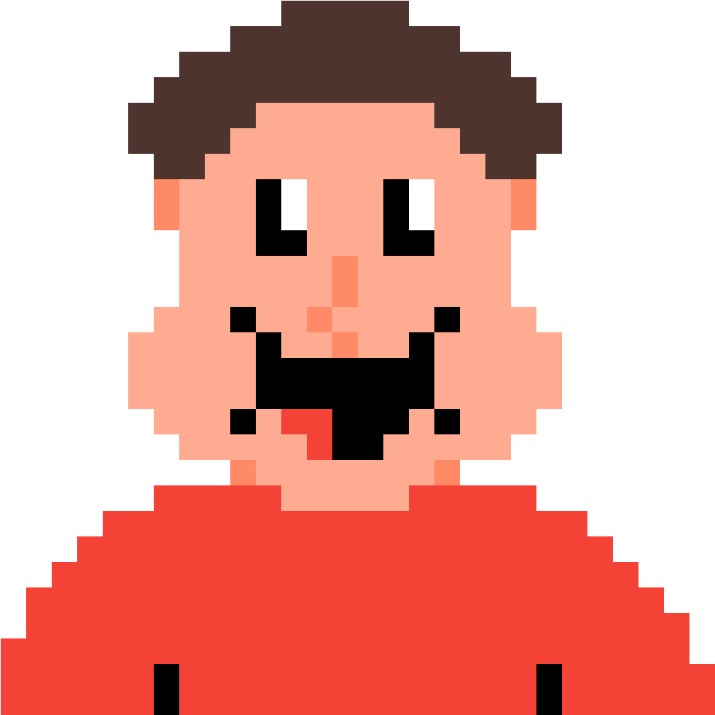 Cute Ugly Guy - Pixel Art Portrait 32 X 32 (1184x1184)