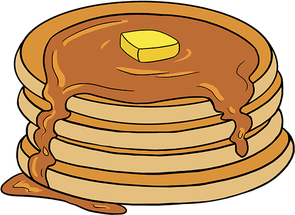 Breakfast - Simple Pancake Drawing (680x678)