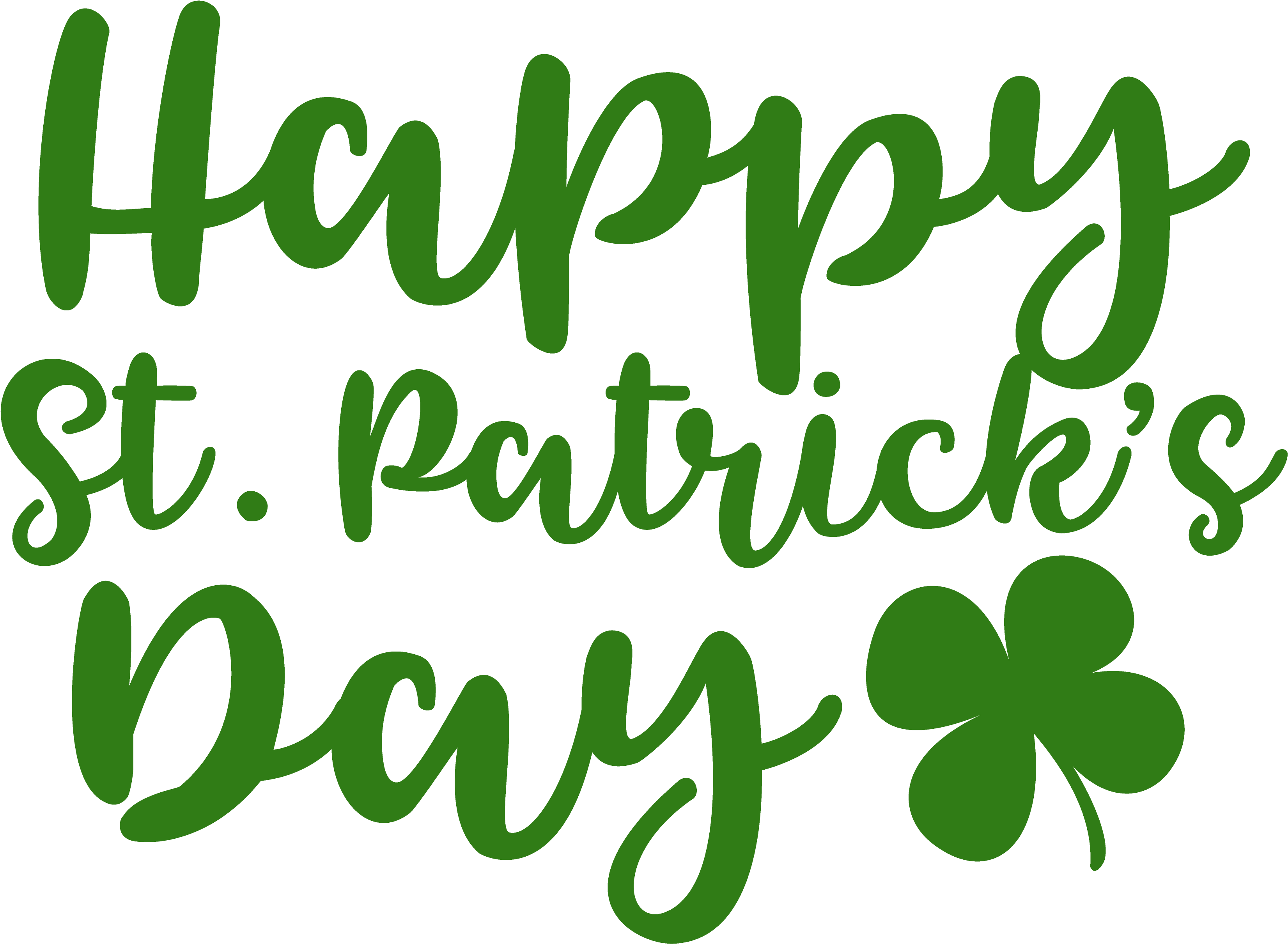 Transparent Background Happy St Patricks Day Transparent (3600x3600)