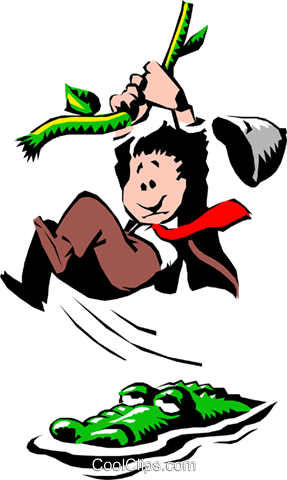 Cartoon Mann Schwingt Auf Reben Vektor Clipart Bild - Cartoon Mann Schwingt Auf Reben Vektor Clipart Bild (287x480)