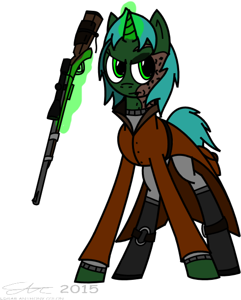 Derpanater, Boots, Digital Art, Duster, Fallout Equestria, - Cartoon (600x672)