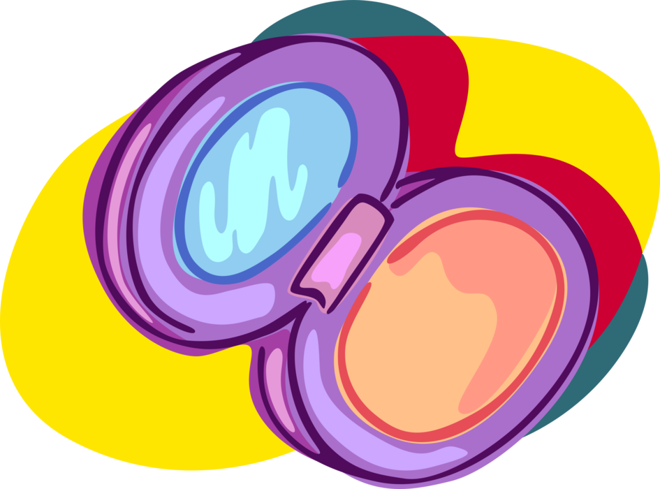 Vector Illustration Of Cosmetic Beauty Product Makeup - Circle (945x700)
