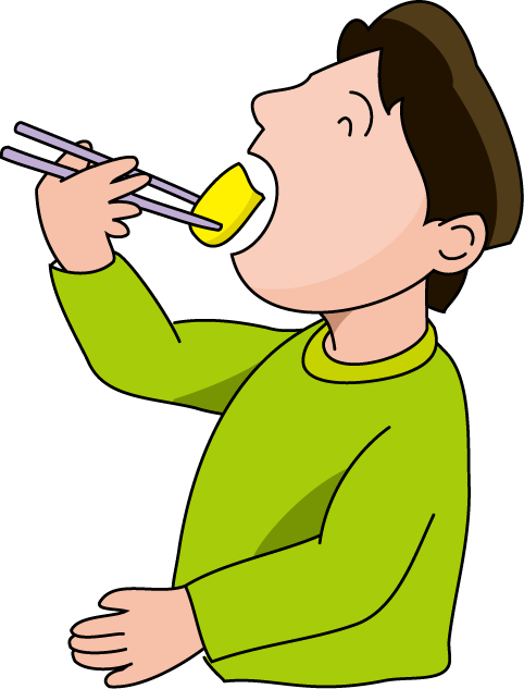 Clip Art Of Diet - 口 を 開ける イラスト (482x633)