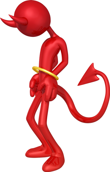3d Render Devil Man - Cartoon (351x550)