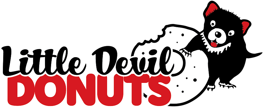 Little Devil Donuts Cmyk Red - Little Devil Donuts Cmyk Red (913x374)