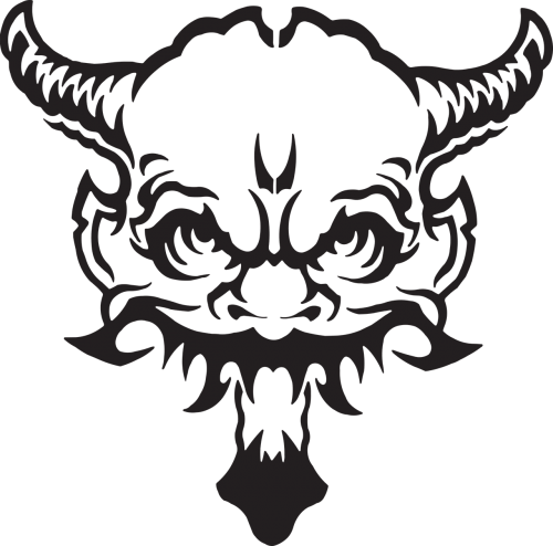 Vector - Drawing Of Devil Monster (500x494)