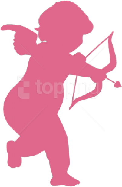 Free Png Download Cute Pink Cupid Silhouettesupid Png - Pink Cupid Clipart (480x656)