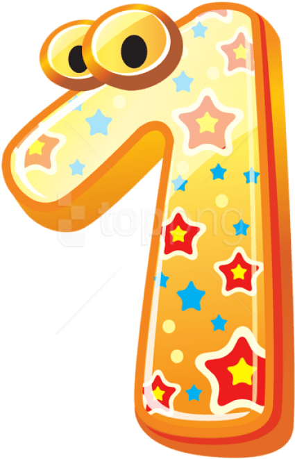 Free Png Download Cute Number One Clipart Png Photo - Number 1 Cartoon Png (480x712)