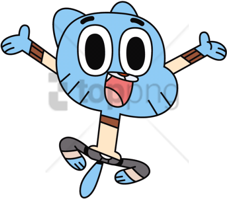 Free Png Download Gumball Watterson Jumping Clipart - Gumball Cartoon (480x480)