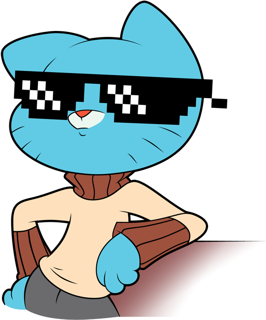 Deal With It - Gumball Em Png (600x686)