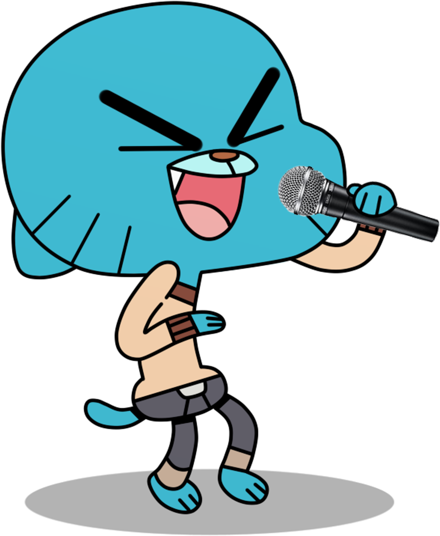 Gumball Sticker - Gumball Rapping (1024x1194)
