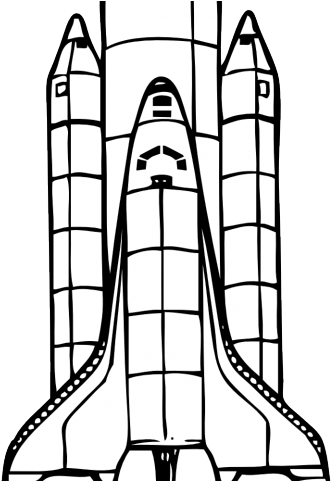 Apollo 13 Clipart Rocket Ship - Space Ship Clip Art Black And White (640x480)