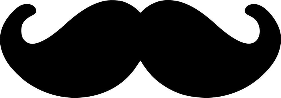 Mustache Svg Png - Heart (980x344)