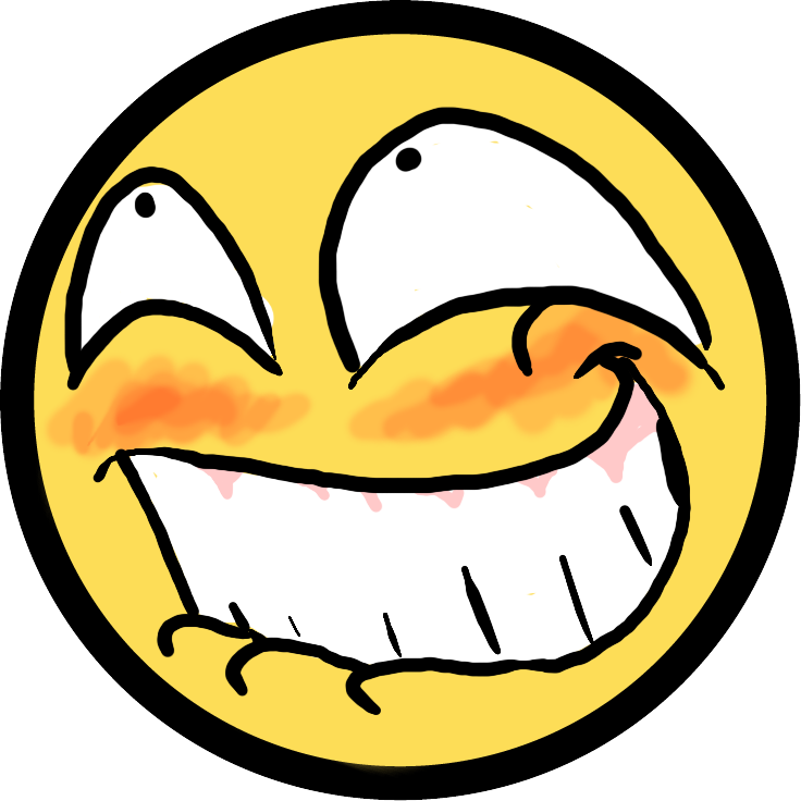Big Smiley - Awesome Face Emoticon Png (736x736)
