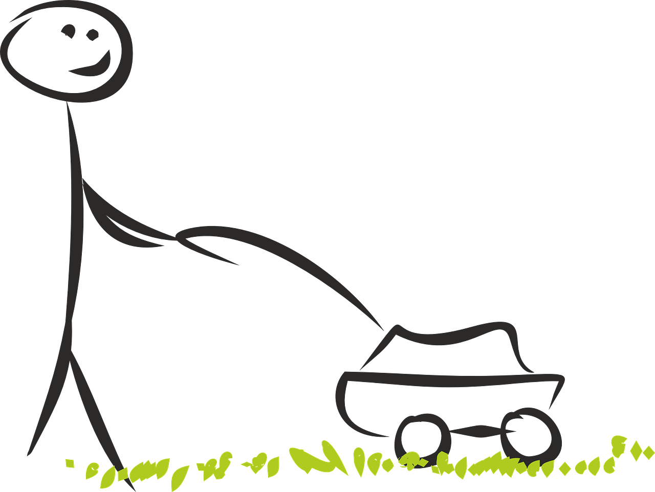 First Mowing Of The 2016 Season Lawnmowerpros Blog - Cartoon Cutting Grass Black And White (1280x962)