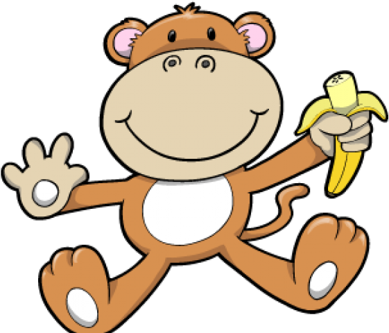 Monkey Cartoon Clipart - Az Phonics Song (561x480)