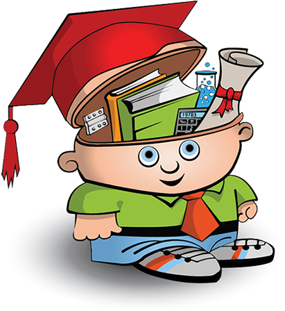 Character Crop U1290 2x - Clipart Child Genius (420x462)