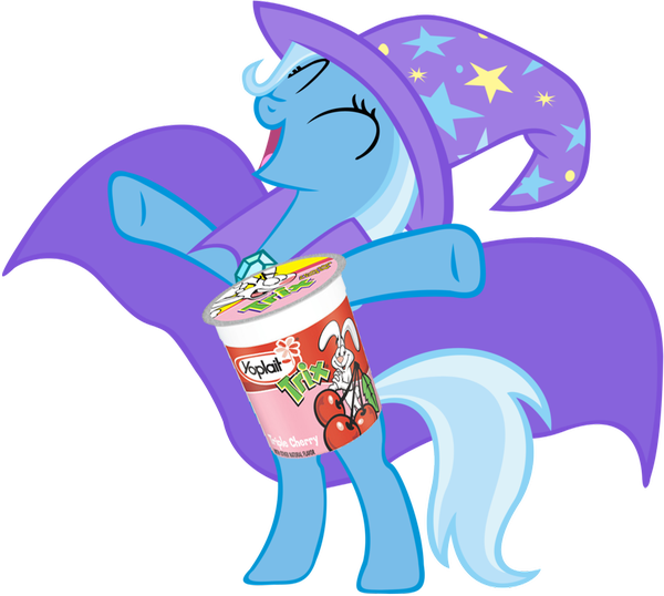 Bipedal, Comical Genius, Eyes Closed, Happy, Open Mouth, - Great And Powerful Trixie (600x538)