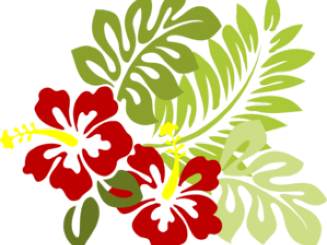 Christmas Clipart Hawaiian - Jungle Flowers Clip Art (640x480)