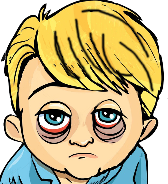 Nikita's Eyes - Sick Little Boy Clipart (546x600)